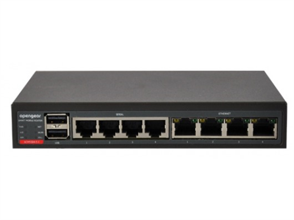 Remote Infrastructure Management Gateway, 4 x RS232/422/485 Serial, Digital I/O, 2 x USB, elevated temp, 4-port Ethernet Switch, 3G-GSM HSU