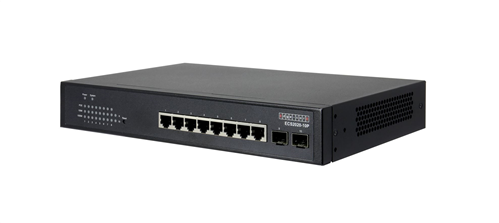 8-Port Gigabit Managed PoE Switch, 2 SFP, 802.3af / 802.3at PoE, 70W