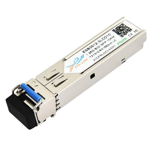 Gigabit Bi-directional SFP module, TX1310/RX1550nm, Single-mode, 10KM