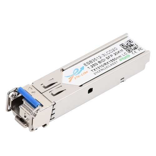 Gigabit Bi-directional SFP module, TX1310/RX1550nm, Single-mode, 20KM
