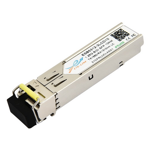 Gigabit Bi-directional SFP module, TX1550/RX1310nm, Single-mode, 10KM