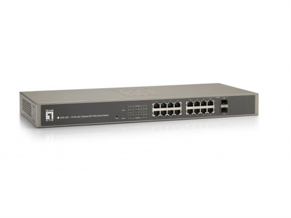 16-Port Web Smart Gigabit Switch, 2 x SFP/RJ45 Combo
