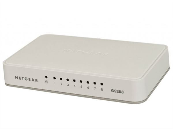 8-Port Gigabit Ethernet Switch, Unmanaged, Desktop Sized