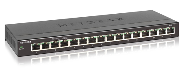 16-port Gigabit Unmanaged Switch, Desktop/Wall-mount