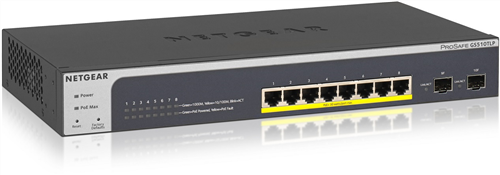 ProSafe 8-Port POE+ Gigabit Managed Switch, 2 SFP, 75W PoE, Fanless