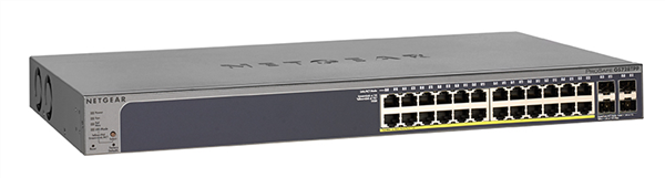 24-port Gigabit Smart PoE Switch, 802.3af and 802.3at (PoE+)