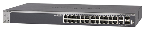 24-port Gigabit Stackable Smart Switch 4x10GigE ports (2x RJ45 & 2x SFP+)