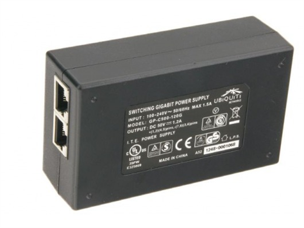 PoE Injector, Gigabit Ethernet, Passive 50V, 60W (for AF5, AF5U, AF24)