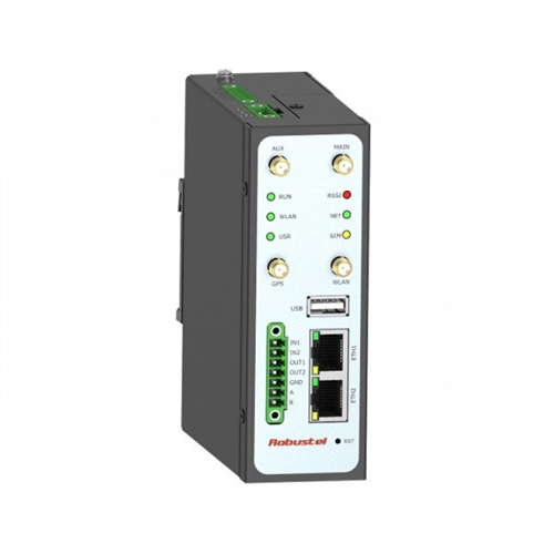 Industrial 2G/3G/4G Router, dual SIM redundancy, 2x Ethernet for LAN & WAN, RS232, USB, Digital I/O, VPN support, sturdy metal housing, wid