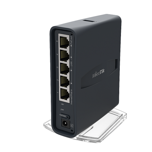 hAP ac Lite, 802.11ac WiFi, 5-Port Router, Tower, Black