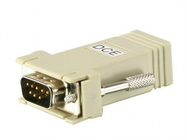 Serial Interface Adapter, RJ-45 (Female) to DB9 (Male) Blue Connector DTE to DTE