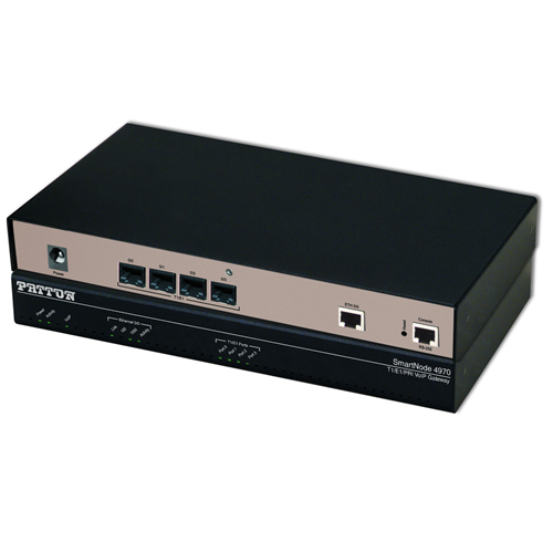 SmartNode 4 T1/E1 PRI VoIP Gateway, 1x GigEthernet, 30 VoIP channels; upgradeable to 60, Failover Relay, External UI Power, IPv6 ready.