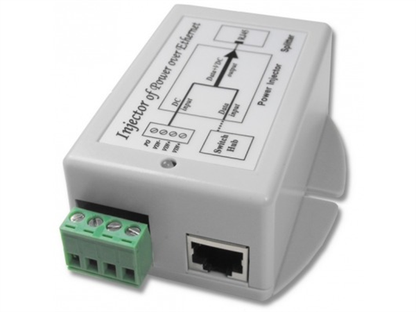 PoE Injector, 100Mbps Ethernet 9-36VDC In, 24V DC Out