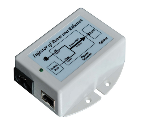 PoE Injector, 100Mbps, 802.3af, 48V, Surge Protected