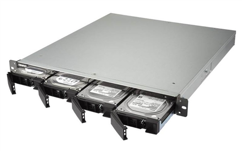 4-Bay NAS, Intel Quad Core 1.5GHz CPU, 4GB RAM, Rackmount, Dual Power