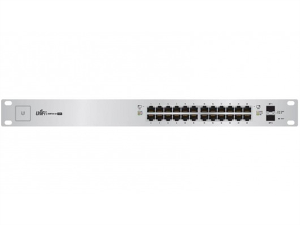 UniFi Switch 24 Gigabit Ethernet Ports, 24V / 802.3af / 802.3at PoE, (250W max), 2 SFP Ports