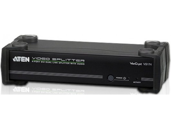 4 Port DVI Dual Link Splitter with Audio Support