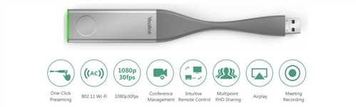 Wireless presenter for Yealink VC200/VC500/VC800/VC880