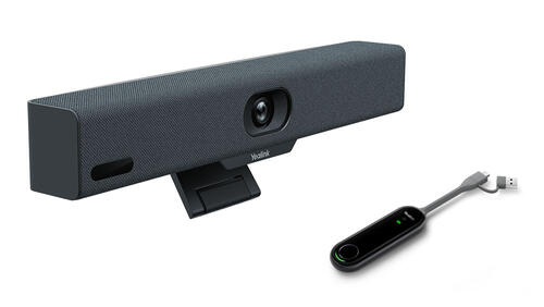 Collaboration Bar for huddle spaces, w' remote and wireless presenter