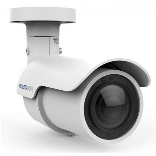 Outdoor Day/Night Bullet Camera, Varifocal Lens, IR LED (30m), 4MP Mobotix 'Move' Series IP Camera