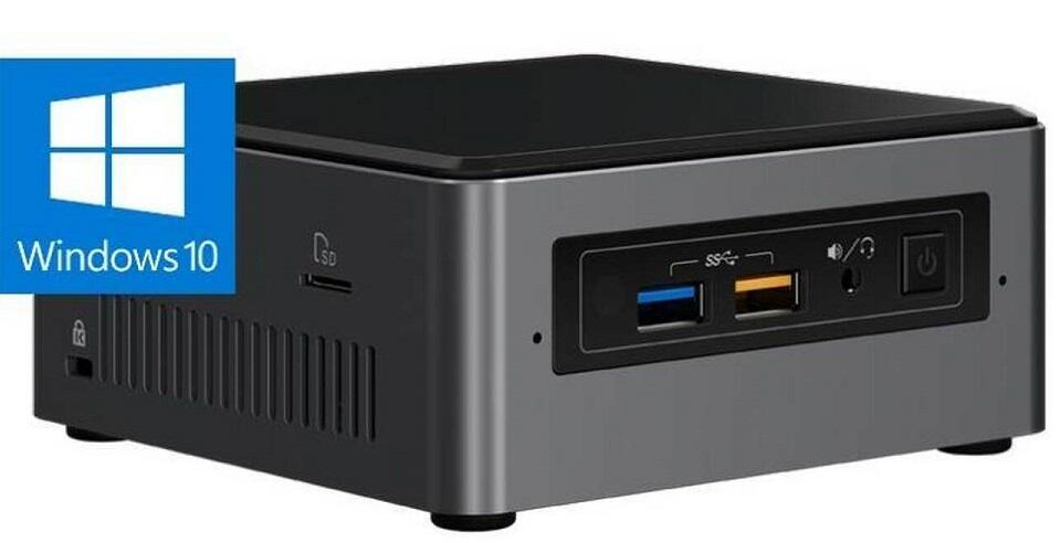 NUC 7 Mini PC Barebones Kit, Intel Celeron J4005 2GHz, 4GB RAM, Win 10