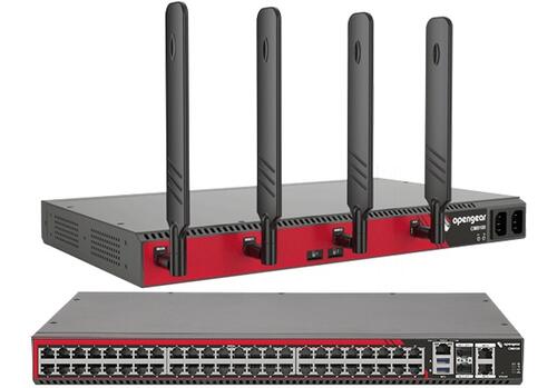 CM8148-10G, 48 selectable serial ports, 2x 10GbE SFP+, 2x 1GbE, 32GB flash, TPM 2.0, Docker support, 5G cell modem, C14 power cord