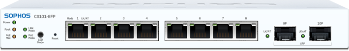 CS101-8FP Sophos Switch with Support and Services - 1 year - 8 port with Full PoE