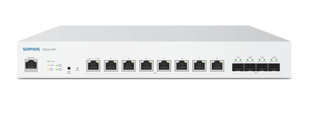 CS210-8FP PoE Managed Ethernet Switch, 8x 100M/1G/2.5G Ports, 4x SFP+ 10GigE Ports