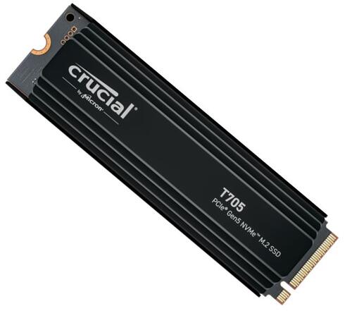 T705 2TB PCIe Gen5 NVMe M.2 SSD with heatsink