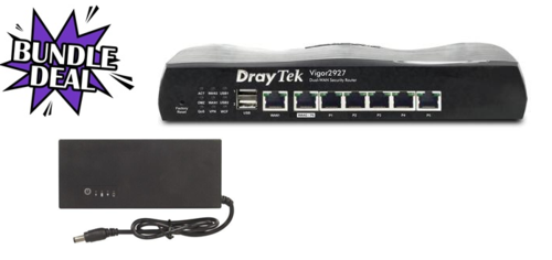 DV2927 Router with compact 12V DC UPS included