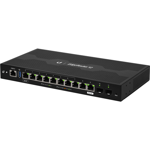 EdgeRouter 12, 10-Port Gigabit Router with PoE Passthrough, 2 SFP Port