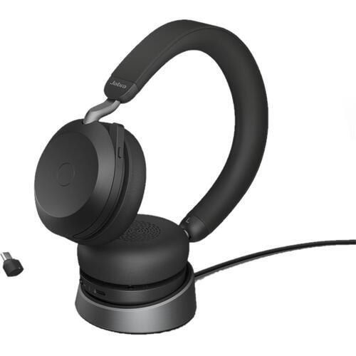 Evolve2 75 Bluetooth Stereo Headset, with Charging Stand, USB-C, MS