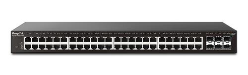 54-Port Managed 10GbE Switch (6 x 10GbE SFP+ slots, 48 x GbE ports)