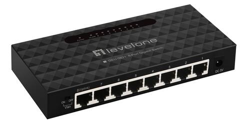 8-Port Gigabit Ethernet Switch, Unmanaged, Desktop Sized