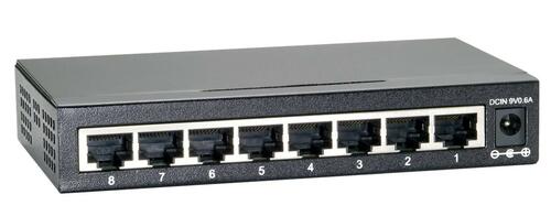 8-Port Gigabit Ethernet Switch, Unmanaged, Desktop Size, Metal Case