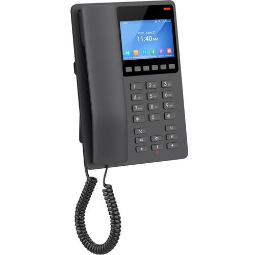GHP631 Desktop Hotel SIP IP Phone with 3.5' Colour LCD, PoE - Black