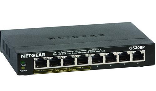 8-Port Gigabit Switch, 4 PoE Ports, Unmanaged, 53W PoE