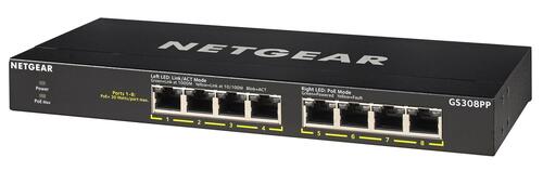 8-port Gigabit Ethernet PoE+ Switch, 8 x PoE+ ports, 83W total PoE budget