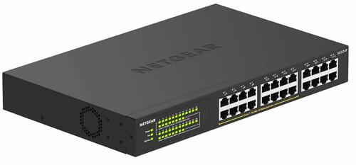 24-Port Gigabit Ethernet PoE+ Switch with 16-Ports PoE+, 190W Power Budget, , Fanless for Silent Operation