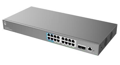 Pro Enterprise Layer 2+ Managed PoE Network Switch, 16 x GigE, 2 x SFP+, 250 Watt PoE++