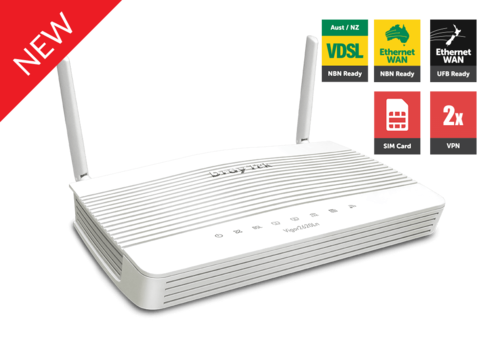LTE Router, dual SIM card slot, VDSL2/ADSL2+, 2x Gigabit LAN Vigor 2620L