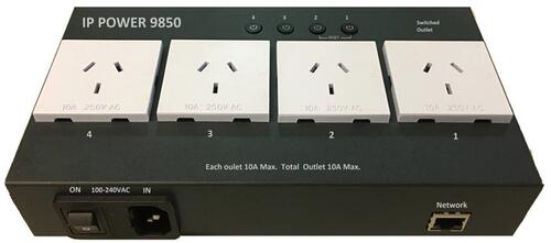 IP Power Control, 4x 3-Pin outlet, 10A