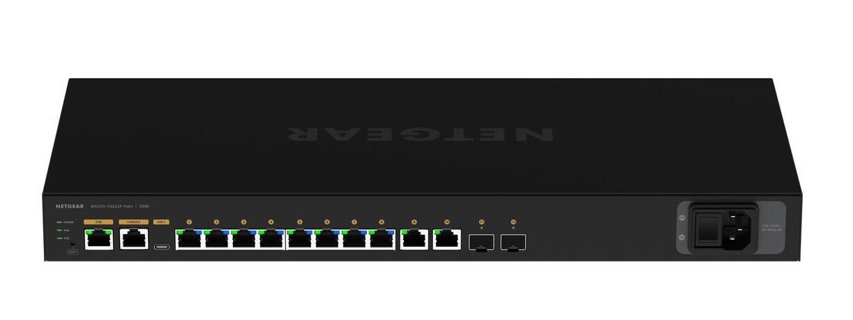 AV Line Managed Switch, 8x1G PoE+, 2xSFP+ (M4250-10G2XF-PoE+)