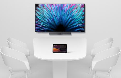 A40-031 Collaboration Bar with Touch Panel, 65 inch Meeting Display and Mounting Bracket