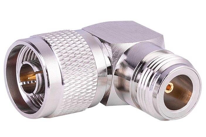 Adapter with N-Male and N-Female Connections, Right Angle