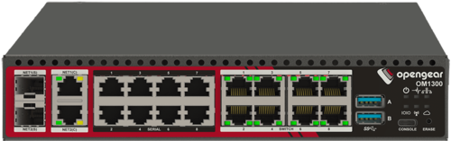 Operations Manager, 8x RS232 X1 or X2 software selectable ports + 8x 1GbE switched, 2x 1GbE/SFP combo, 2x USB 3.0