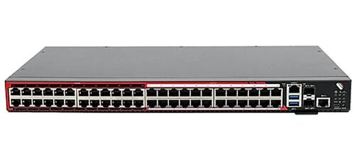 OM2224-24E-10G, 24 selectable serial ports + 24x 1GbE switch, 10GbE SFP+,  Docker Support, TPM 2.0, Dual DC