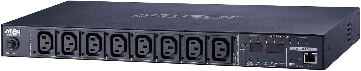 8-Port Smart PDU, 8 x C13 Outlets, 1U Rackmount, 10A