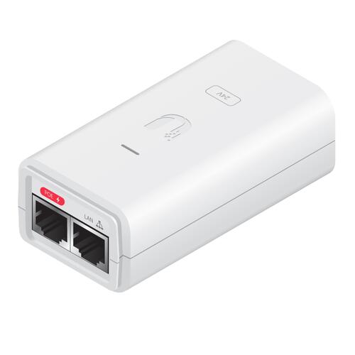 PoE Injector, Gigabit Ethernet, Passive 24V, 12W (White)