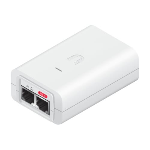 PoE Injector, Gigabit Ethernet, Passive 24V, 24W, White